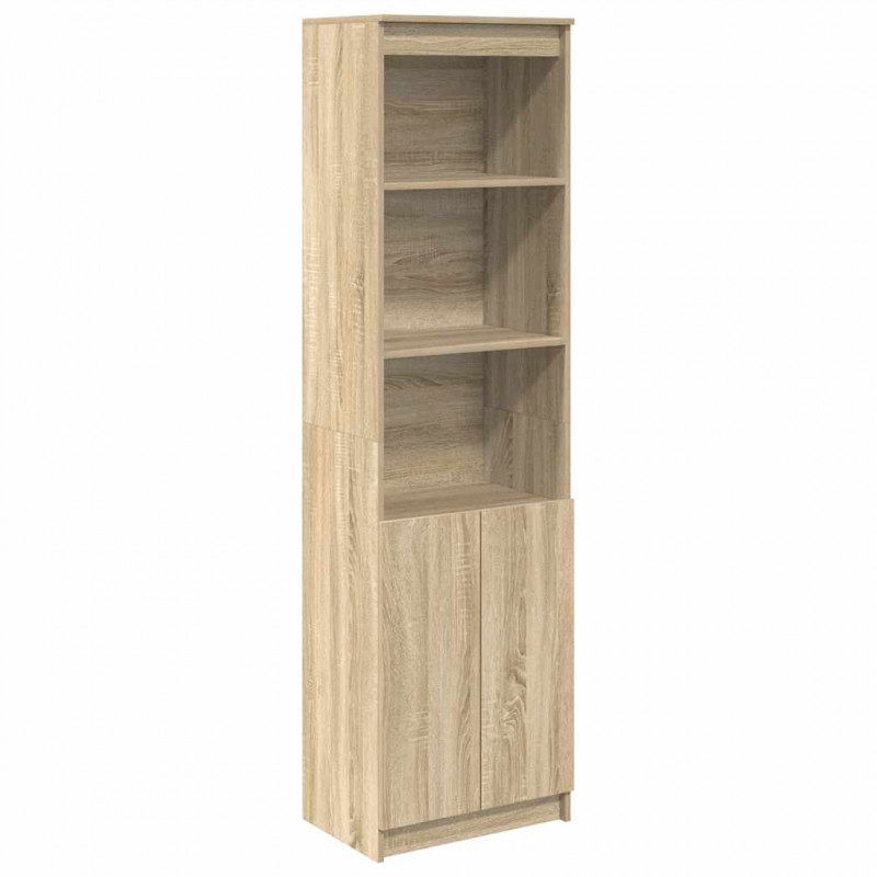 Komoda Sonoma Oak 50x35x180 cm Drewno klejone