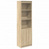 Komoda Sonoma Oak 50x35x180 cm Drewno klejone