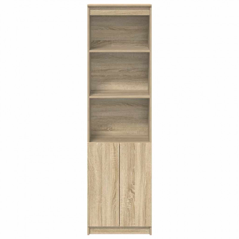 Komoda Sonoma Oak 50x35x180 cm Drewno klejone