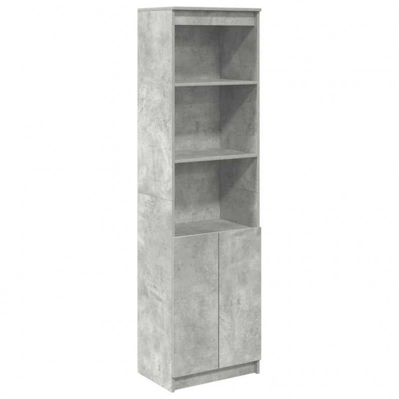 Komoda betonowa szara 50x35x180 cm Drewno klejone