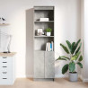 Komoda betonowa szara 50x35x180 cm Drewno klejone