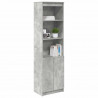 Komoda betonowa szara 50x35x180 cm Drewno klejone