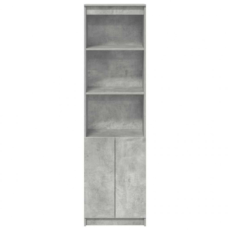 Komoda betonowa szara 50x35x180 cm Drewno klejone