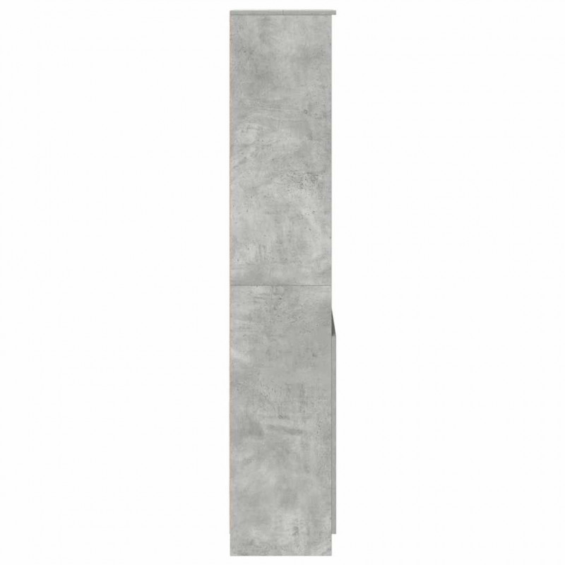 Komoda betonowa szara 50x35x180 cm Drewno klejone