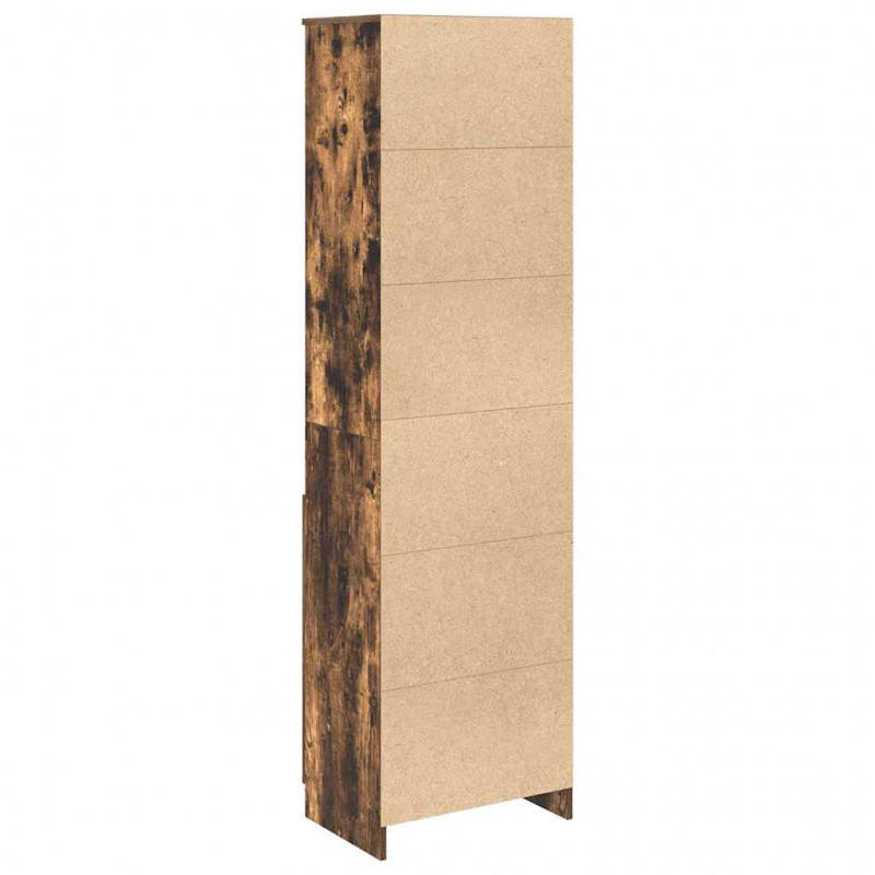 Komoda z drewna klejonego dąb wędzony 50x35x180 cm