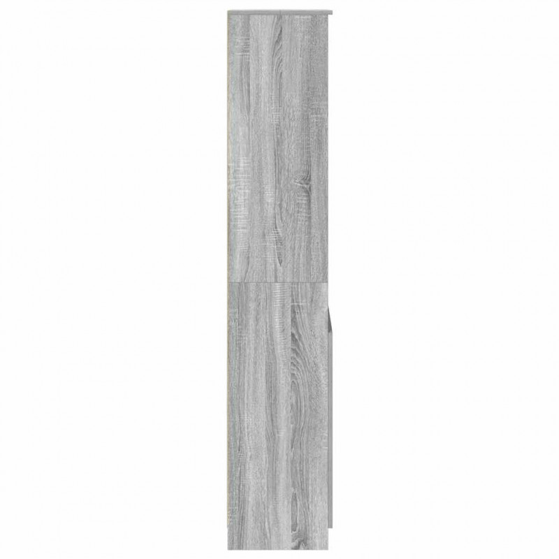 Komoda Szara Sonoma 50x35x180 cm Drewno klejone