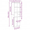 Komoda Stara Drewno 50x35x180 cm Drewno klejone