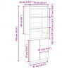 Komoda Stara Drewno 70x35x180 cm Drewno klejone