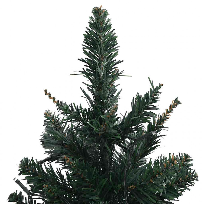 Sztuczna choinka z lampkami i stojakiem, zielona, 60 cm, PVC