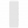 Komoda Biała 80x35x99 cm Drewno klejone