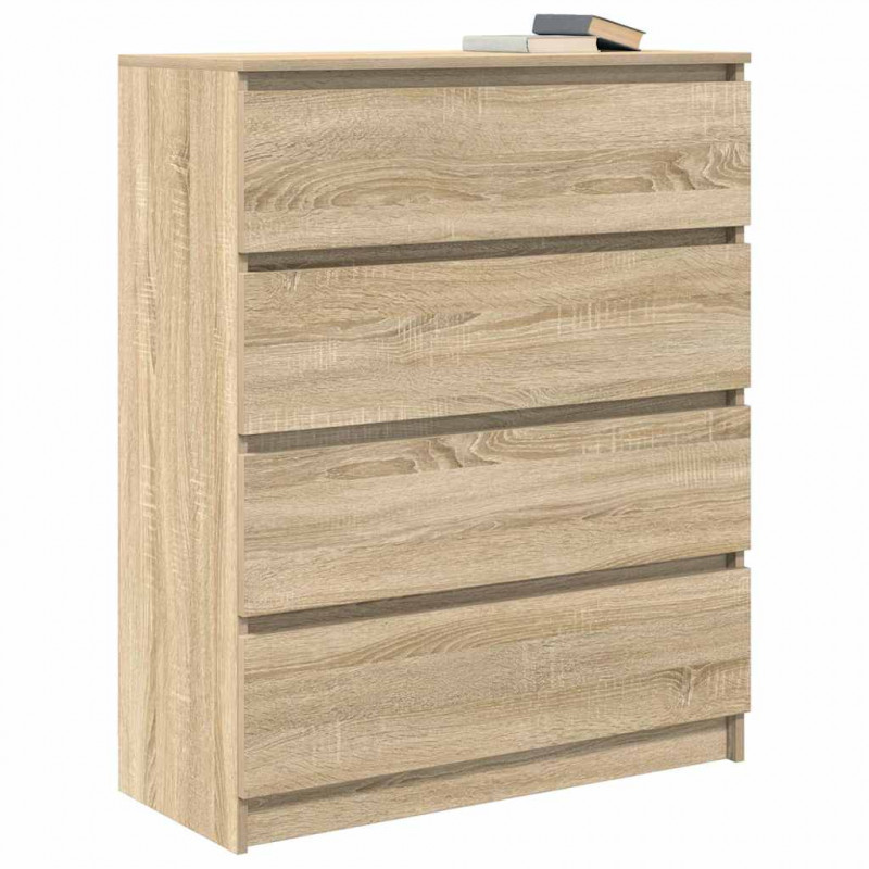 Komoda Sonoma Oak 80x35x99 cm Drewno klejone