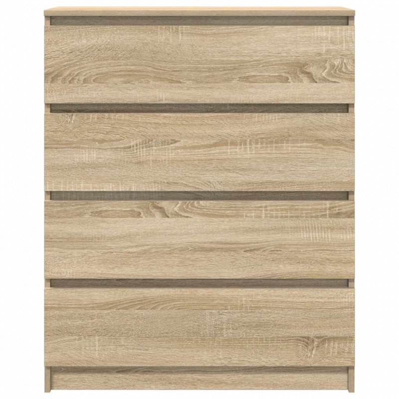 Komoda Sonoma Oak 80x35x99 cm Drewno klejone