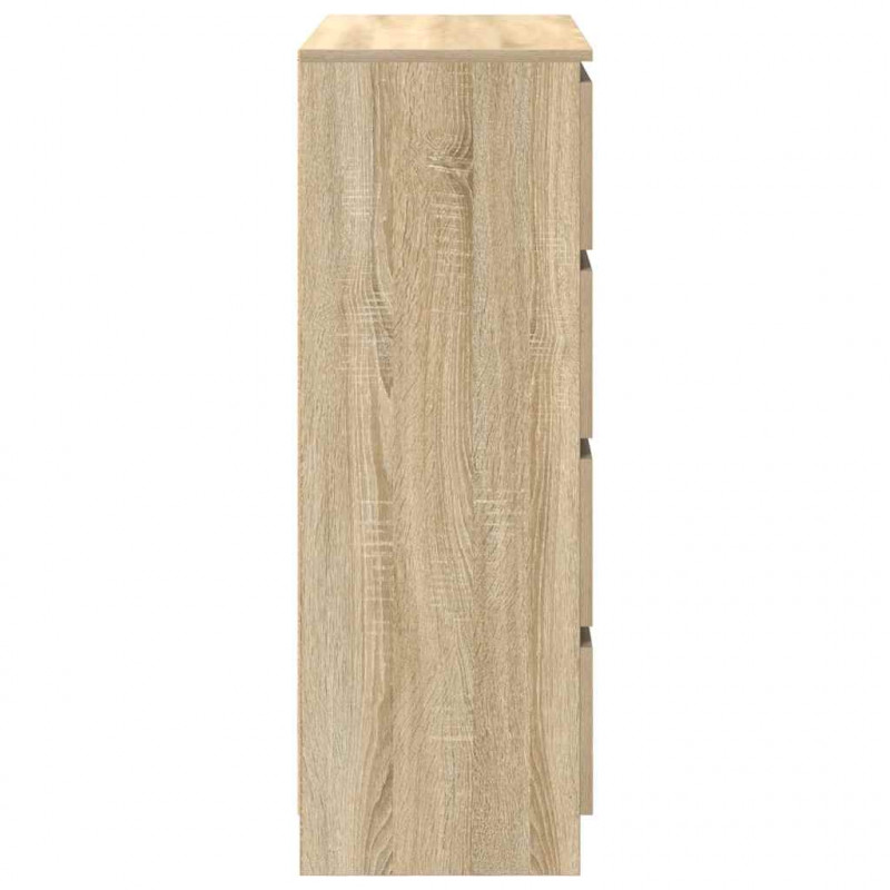 Komoda Sonoma Oak 80x35x99 cm Drewno klejone