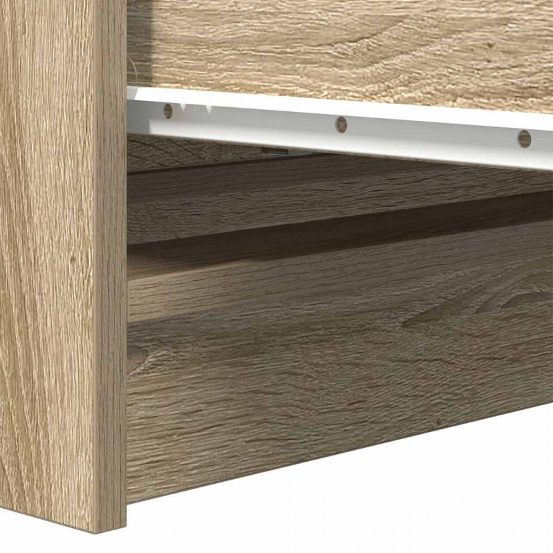 Komoda Sonoma Oak 80x35x99 cm Drewno klejone