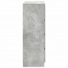 Komoda Betonowa Szara 80x35x99 cm Drewno klejone