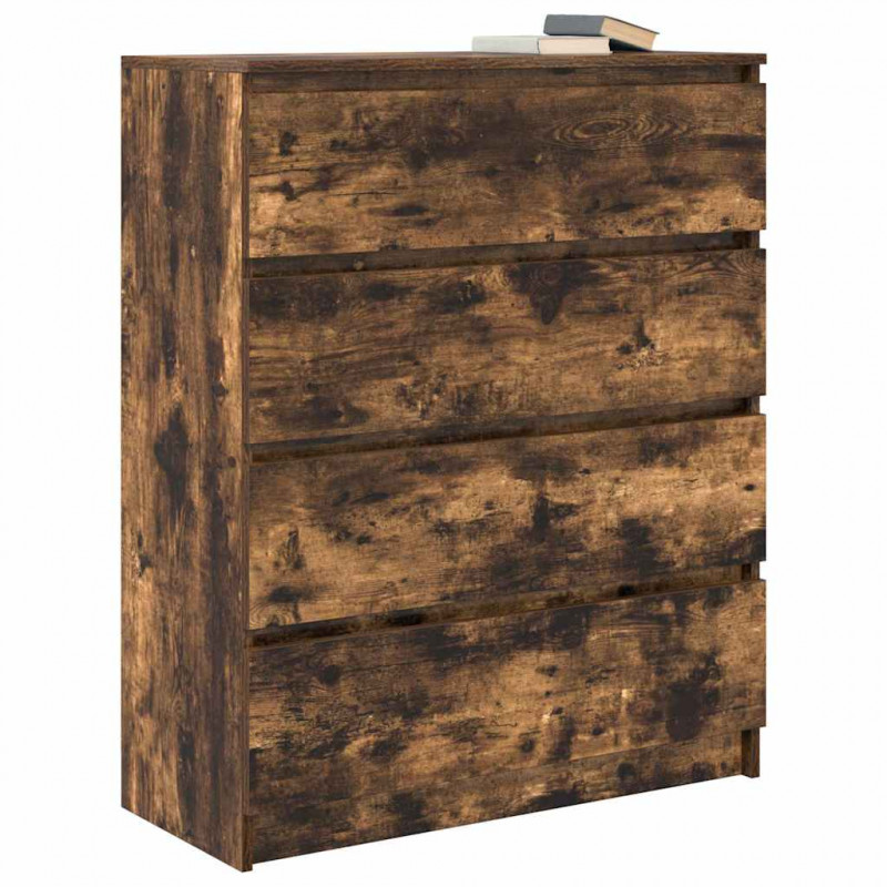Komoda Dąb wędzony 80x35x99 cm Drewno klejone