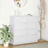 Komoda Biała 100x35x99 cm Drewno klejone