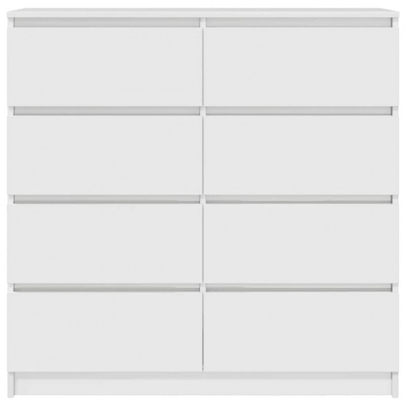 Komoda Biała 100x35x99 cm Drewno klejone