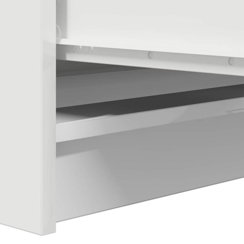 Komoda Biała 100x35x99 cm Drewno klejone