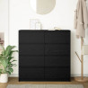 Komoda Czarny Dąb 100x35x99 cm Drewno klejone