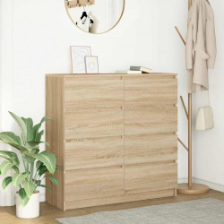 Komoda Sonoma Oak 100x35x99 cm Drewno klejone
