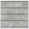 Komoda Betonowa Szara 100x35x99 cm Drewno klejone