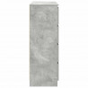 Komoda Betonowa Szara 100x35x99 cm Drewno klejone