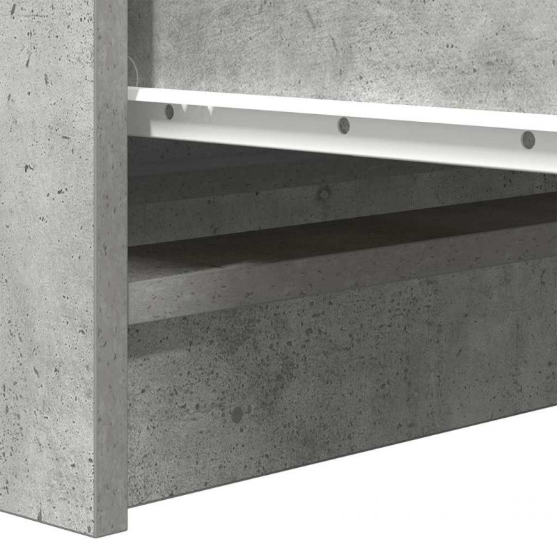 Komoda Betonowa Szara 100x35x99 cm Drewno klejone