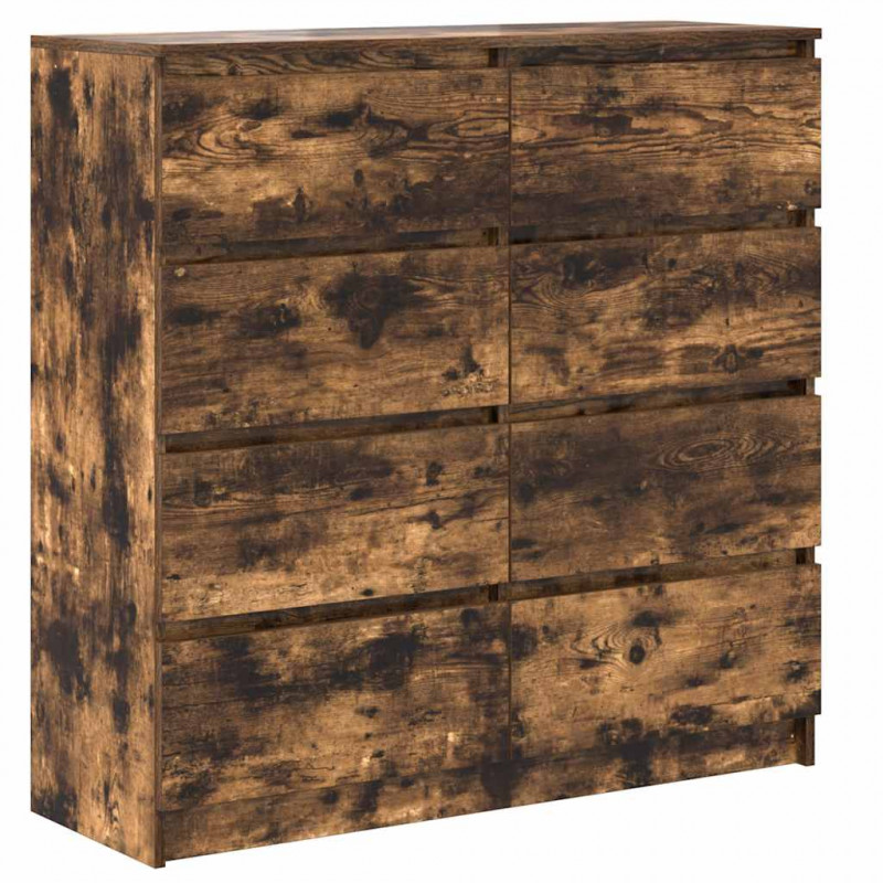 Komoda Dąb wędzony 100x35x99 cm Drewno klejone