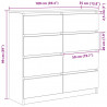 Komoda Stare drewno 100x35x99 cm Drewno klejone