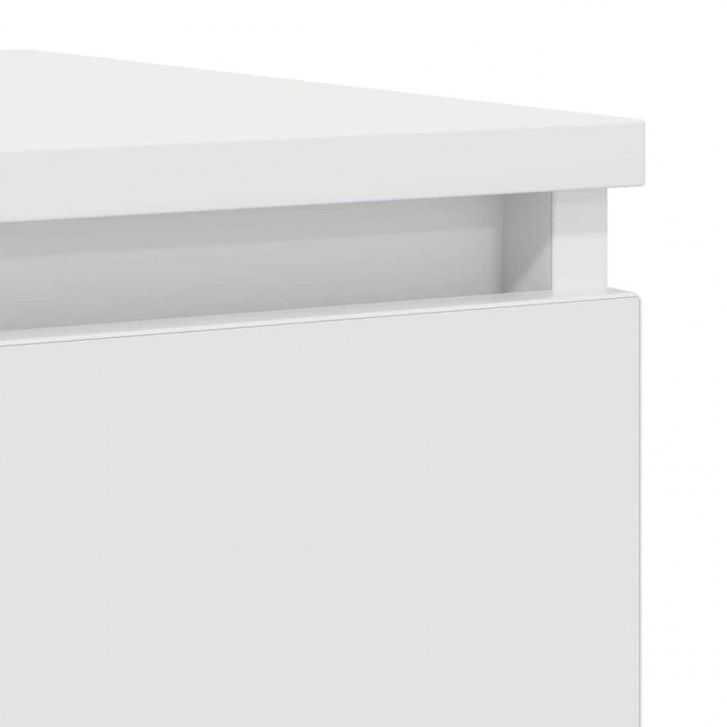 Komoda Biała 100x35x76 cm Drewno klejone