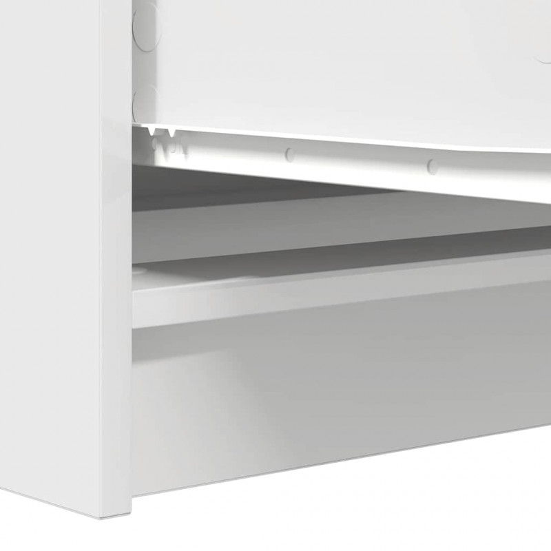 Komoda Biała 100x35x76 cm Drewno klejone