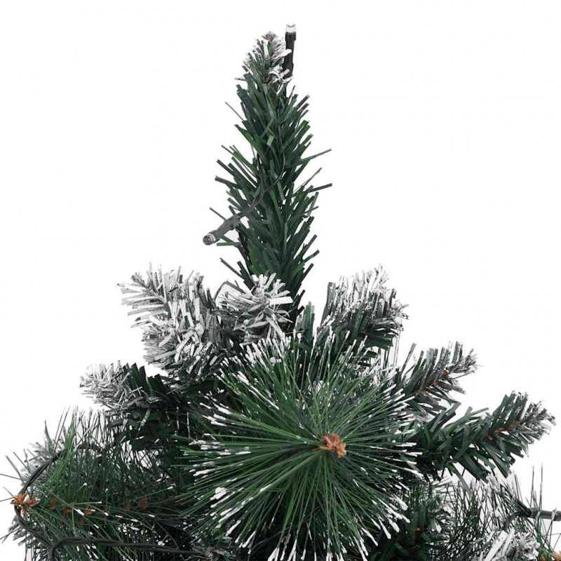 Sztuczna choinka z lampkami i stojakiem, zielona, 60 cm, PVC