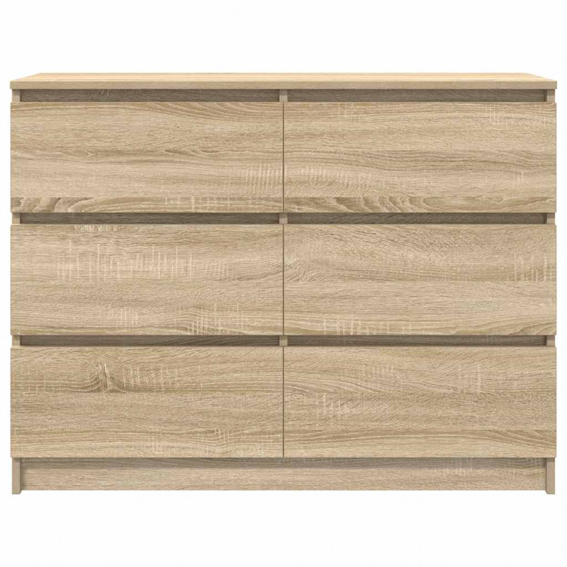 Komoda, dąb sonoma, 100x35x76 cm, materiał drewnopochodny