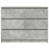 Komoda Betonowa Szara 100x35x76 cm Drewno klejone