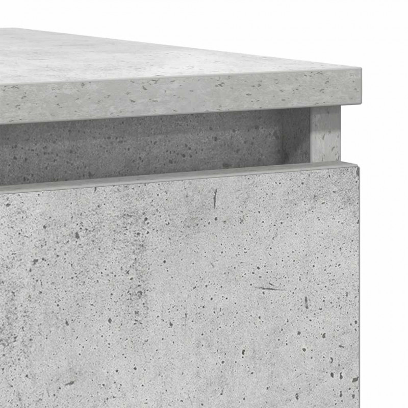 Komoda Betonowa Szara 100x35x76 cm Drewno klejone