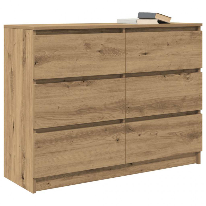 Komoda Artisan Dąb 100x35x76 cm Drewno klejone