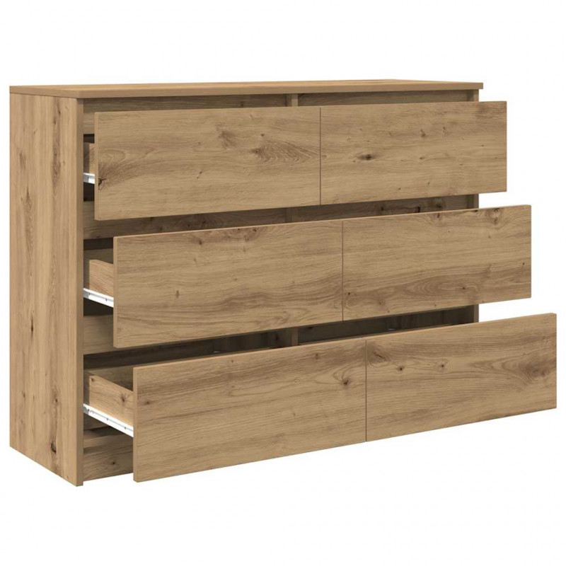 Komoda Artisan Dąb 100x35x76 cm Drewno klejone