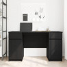 Biurko Czarny dąb 140 x 49 x 76 cm Materiał drewnopochodny