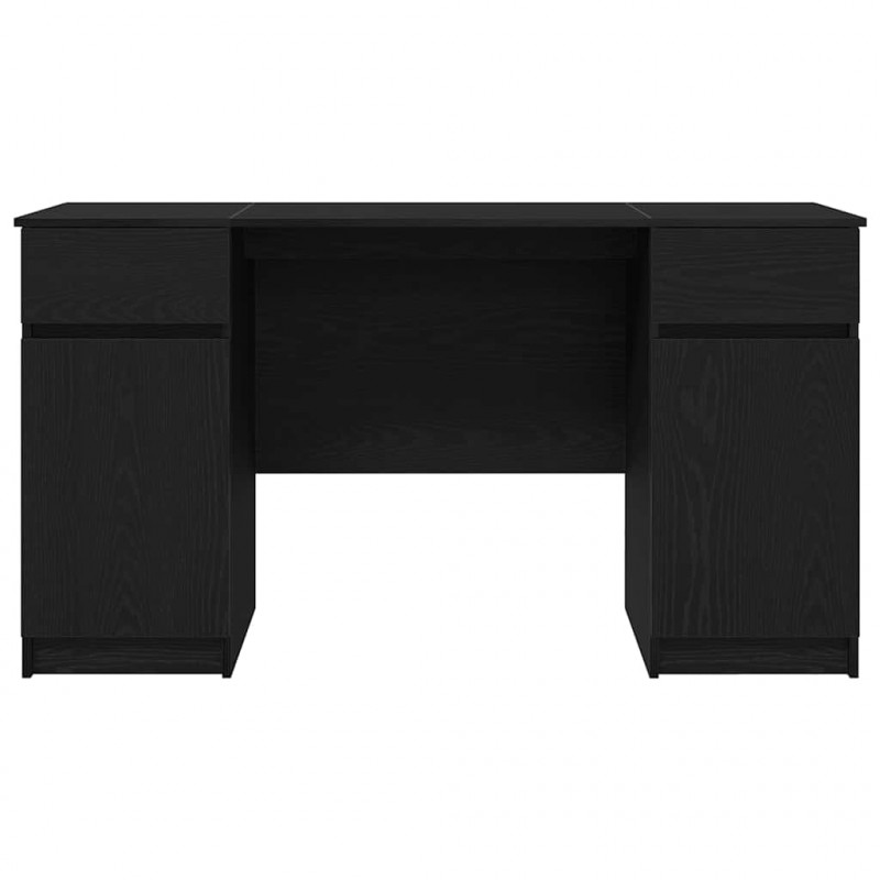 Biurko Czarny dąb 140 x 49 x 76 cm Materiał drewnopochodny