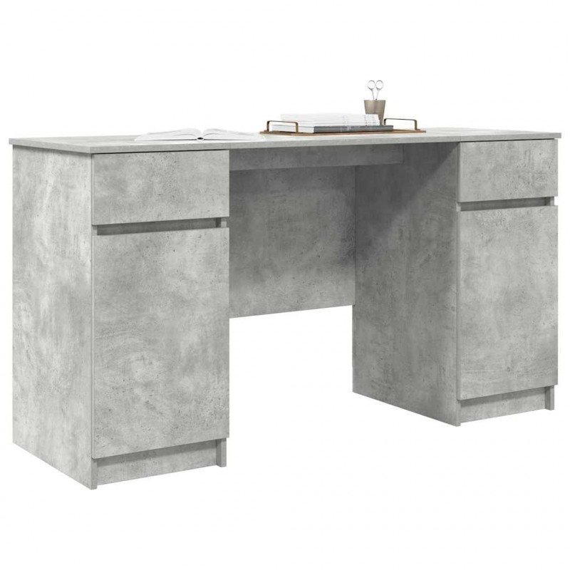 Biurko Betonowy szary 140 x 49 x 76 cm Materiał drewnopochodny