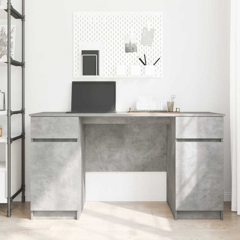 Biurko Betonowy szary 140 x 49 x 76 cm Materiał drewnopochodny
