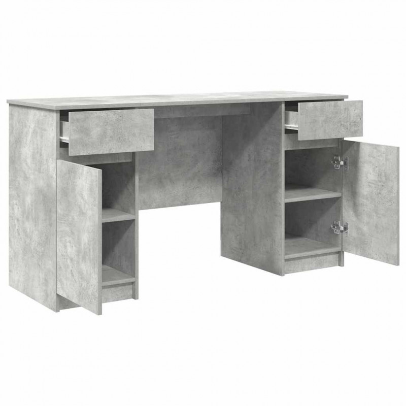Biurko Betonowy szary 140 x 49 x 76 cm Materiał drewnopochodny