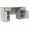 Biurko Betonowy szary 140 x 49 x 76 cm Materiał drewnopochodny