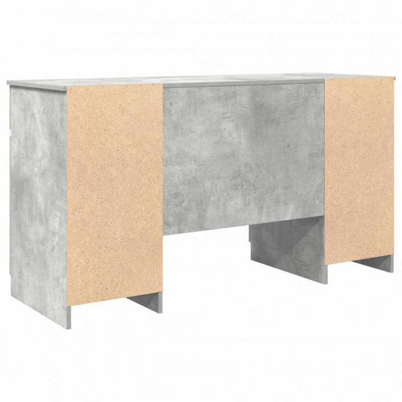 Biurko Betonowy szary 140 x 49 x 76 cm Materiał drewnopochodny