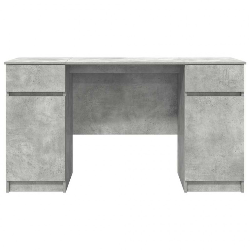 Biurko Betonowy szary 140 x 49 x 76 cm Materiał drewnopochodny