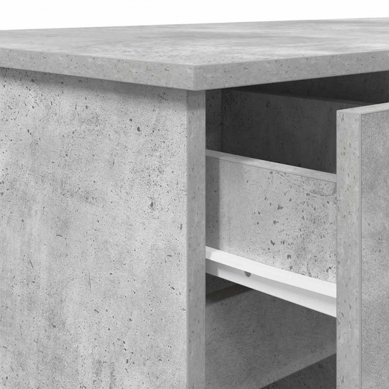 Biurko Betonowy szary 140 x 49 x 76 cm Materiał drewnopochodny