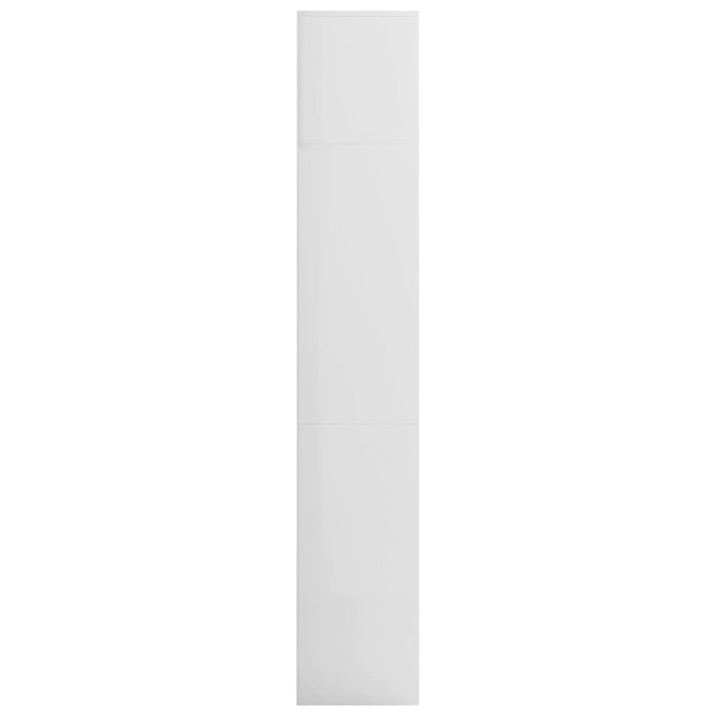 3-cz. regał na książki/szafka TV, biały, połysk, 180x30x180 cm