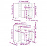Zestaw mebli łazienkowych VIGO 2 pcs Brązowy i Brązowy Miodowy