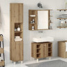 3-częściowy zestaw mebli łazienkowych, dąb artisan